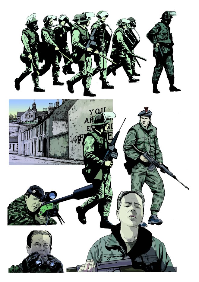 Individual drawings from Columba's Cross